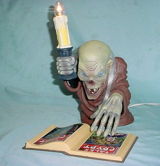 Vintage Tales From The Crypt Halloween Cryptkeeper Light Up Candelabra Lamp Rare
