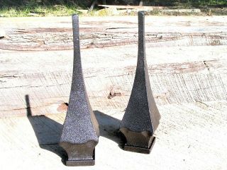 Two Solid Cast Iron Steeple Finials Architectural Bronze Finish