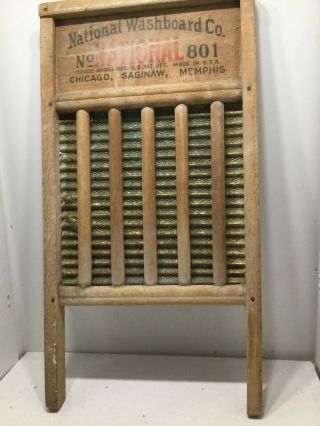Vintage Washboard National Washboard Co.  No.  801