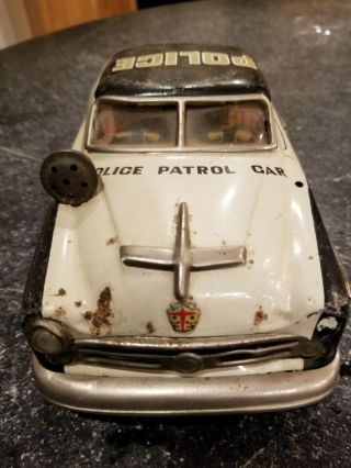 Vintage Tin Police Car - Rare Japan Post War