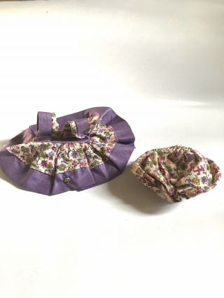 Vintage 1955 Vogue Ginny Purple Flowered Tiny Miss Dress - Bloomers