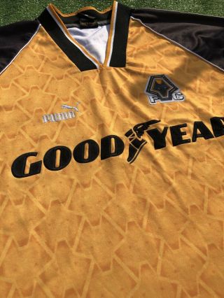 Wolves Football Shirt Wolverhampton Wanderers Puma Medium Rare Goodyear 3