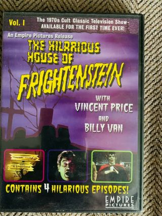 The Hilarious House Of Frightenstein Vol 1 Dvd W/insert Rare Oop Horror
