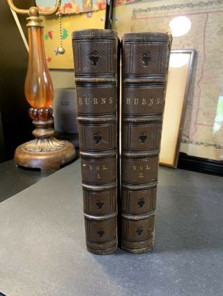 The Of Robert Burns With A Complete Life Of The Poet 1857 Vol.  1 & 2 Rare