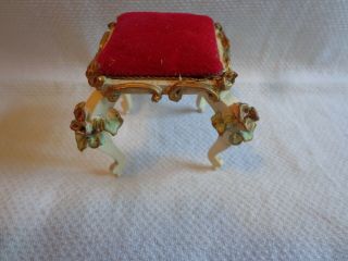 Vintage Dollhouse Spielwaren Puppen Mabel Bench Made In Germany