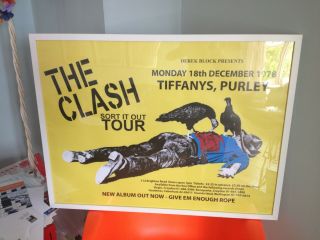 Large The Clash Promo Poster Sex Pistols Poster Rare Jamie Reid 1978