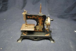 Rare Unique Vintage Antique Iron Hand Crank Sewing Machine Model