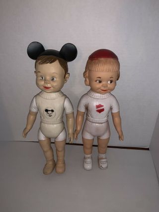 Vintage Walt Disney Mickey Mouse Club Official Mouseketeer Rubber Doll 1950s