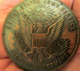 Rare U.  S.  Army Service Record Military Token Medal War With Germany Ww I And Wwi
