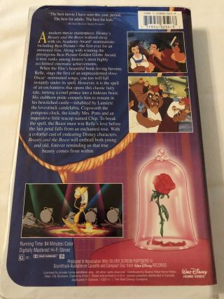 Beauty and the Beast Walt Disney ' s classic (VHS,  1992) Black Diamond RARE 2