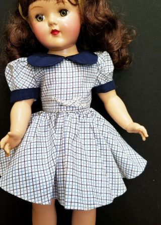 Vintage Factory Blue Plaid School Dress For 18  Doll