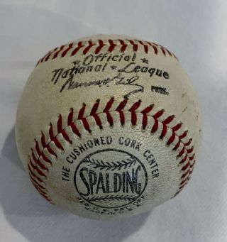 1952 - 1969 Spalding Official National League Baseball Warren Giles Rare 1963