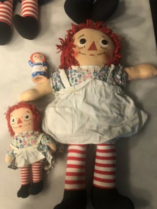 The Raggedy Ann Doll - Vintage Knickerbocker,  Mini Doll,  Finger Puppet