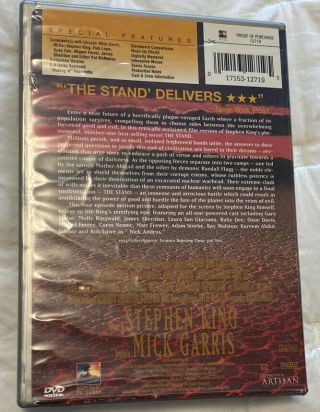 The Stand (DVD,  1999,  2 - Disc Set,  Special Edition) RARE The Set 2