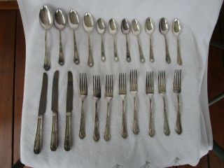 Vintage Set Of 22 [wm Rogers Mfg Co Extra Plate] " Rogers " Flatware