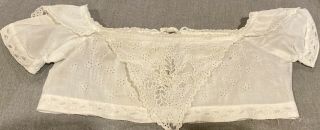 541 Antique Cotton Lacy Blouse For Antique Bisque Or Early Doll