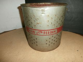 Vintage Air Feeder Metal Minnow Bucket