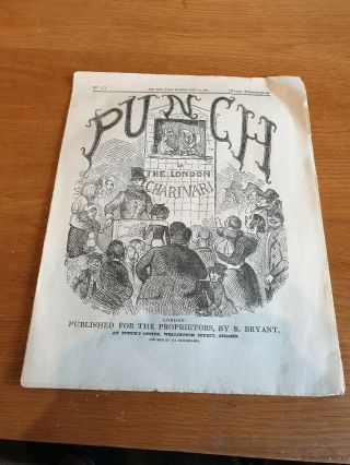Extremely Rare First Edition Of Punch Or The London Charivari July 1841