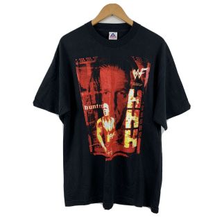 Vintage Hhh Triple H Wresting Wwe Wwf T Shirt Size Xl 2000s Short Sleeve Rare