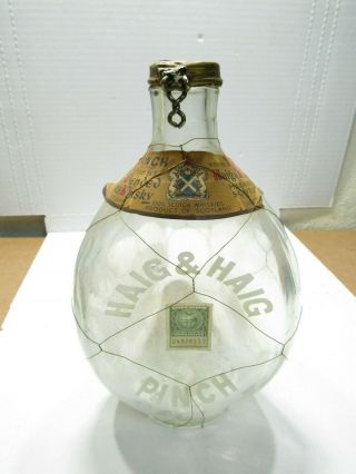 8 " Tall Antique Haig & Haig Pinch Blended Scots Whisky Bottle