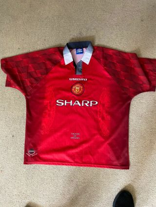 Manchester United Football Shirt Rare Umbro Xxl Official