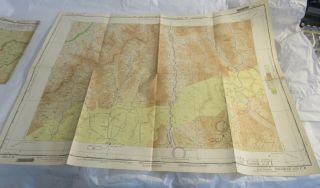 1945 Pao - Shan Yunnan China Aaf Approach Charts Wwii Pilot Map Military Old Rare