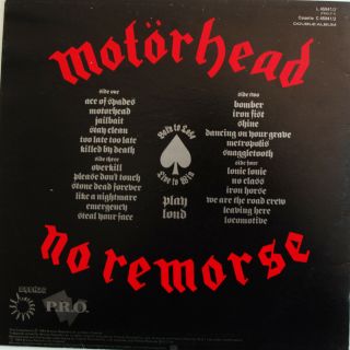 Motorhead NO REMORSE Australian 1st Pressing BRONZE/Festival RARE 2x LP 2