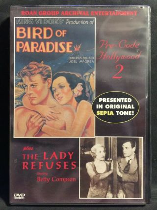 Rare Bird Of Paradise / The Lady Refuses Dvd 1931 Pre - Code Hollywood 2