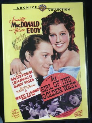 The Girl Of The Golden West Dvd Movie (1938) Rare Jeanette Macdonald