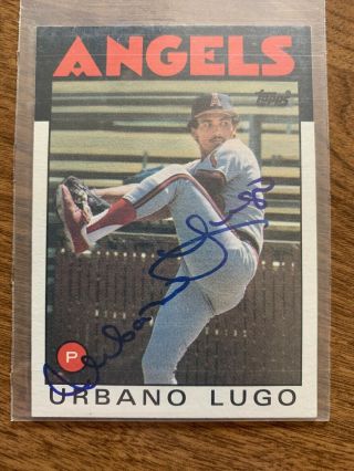 Urbano Lugo Autographed Signed 1986 Topps Angels 373 Rare Tough Autograph