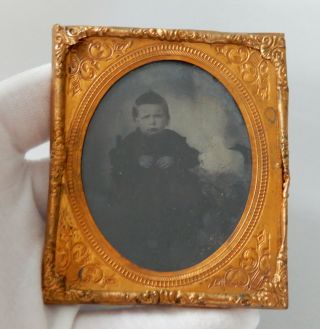 Antique Civil War Era Daguerreotype Of Little Boy