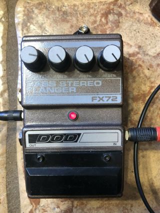 Dod Fx72 Stereo Bass Analog Flanger Rare Vintage Guitar Effect Pedal
