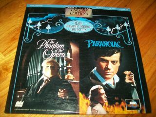 Phantom Of The Opera,  The/paranoiac 2 - Laserdisc Ld Very Rare