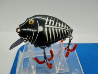 Vintage Heddon 9630 Punkinseed Xbw Black Shore Fishing Lure Con 1 Of 2