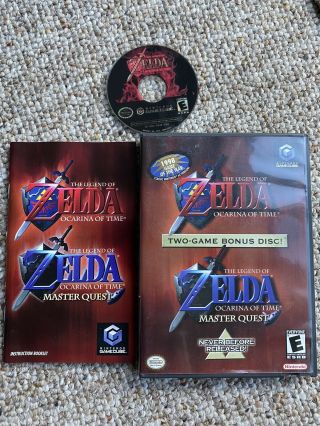 The Legend Of Zelda Ocarina Of Time Master Quest (nintendo Gamecube,  2003) Rare