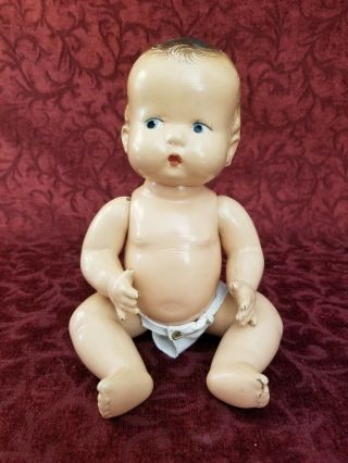 Vintage/antique All Composition Baby Doll Strung 10 " Painted Features Project