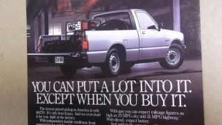 Rare - 1987 Isuzu Pick Up Truck Advertisement Ad Photo 87 Standard Cab