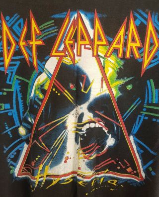 Vintage Retro Rock T - Shirt.  Def Leppard Hysteria Tour 1987 Rare Xl