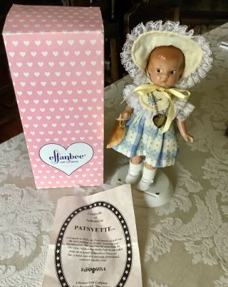 Vintage Effanbee Patsyette 9” V641 Doll W/ Box & Certificate