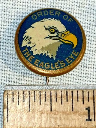 Antique Celluloid Pinback Button Order Of The Eagle 