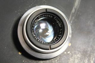 Rare Steinheil Munchen Triplar 1:4.  5 f=9cm 90mm Vintage Lens 2