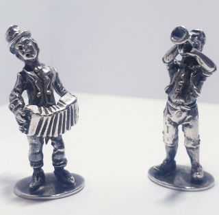 2 X Vintage Solid Silver Italian Made Miniatures Medusa Oro Hallmarked.  Rare