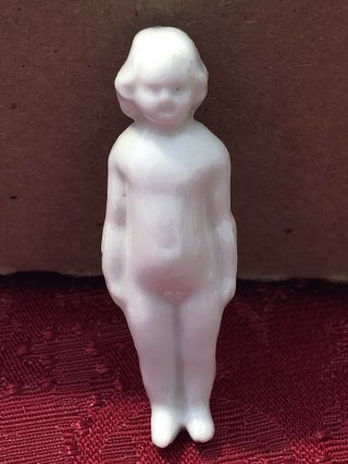 Vintage Dollhouse Miniature Frozen Charlotte 2 Inch Porcelain Doll White Glazed