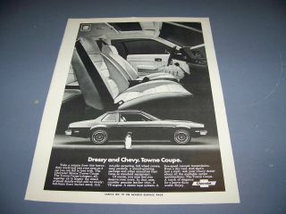 Vintage.  1977 Chevy Monza Towne Coupe.  1 - Page Sales Ad.  Rare (555t)