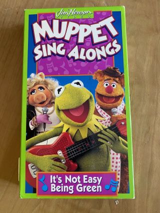 Rare Jim Henson Muppet Sing Alongs Vhs Its Not Easy Being Green Kermit