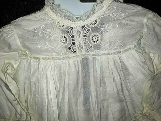 Charming Antique Gown For Your Doll Great Details 26.  5 "