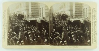 Underwood Stereoview Of A Crowded Street In Cairo,  Egypt Rare 100 Card Set 1896