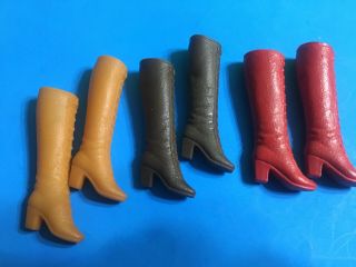 Vintage 1970 Barbie Doll Boots,  Japan And Taiwan,  Great Shape
