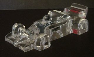 Rare Autoweek Indy 500 Formula 1 Lucite Race Car Clear Plastic Resin Auto Week