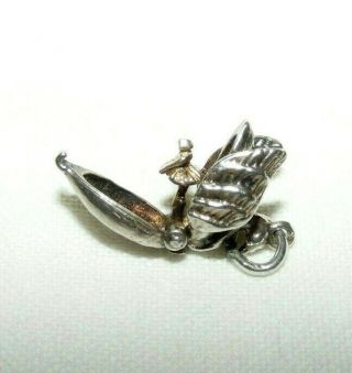 Rare Vintage Silver Charm Swan Lake Opening To A Ballerina